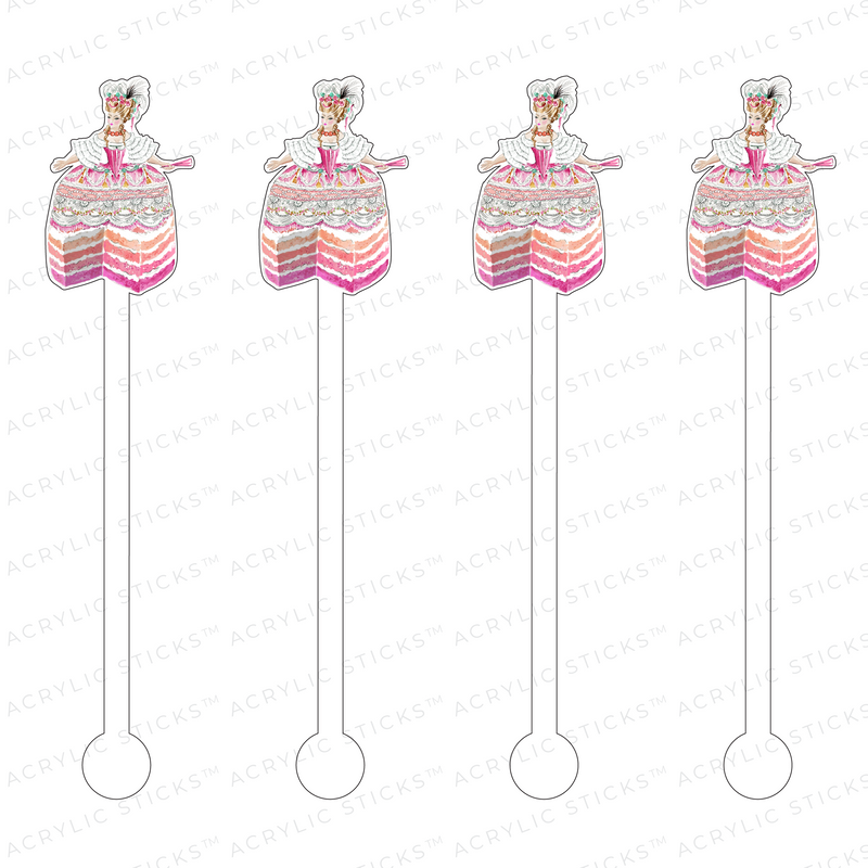 LET THEM EAT CAKE ANTOINETTE ACRYLIC STIR STICKS