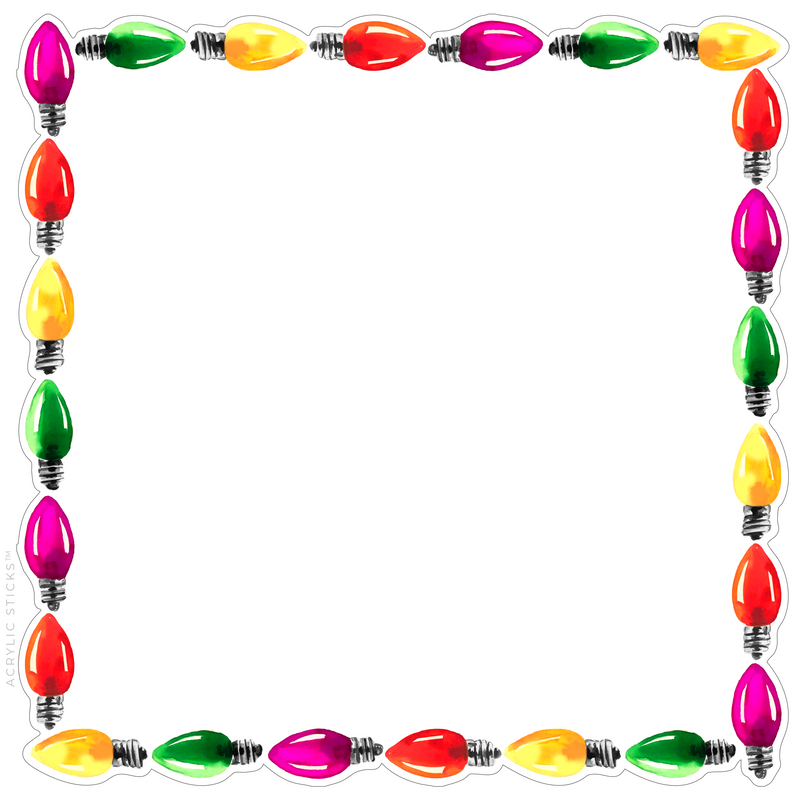 PRE-ORDER ITEM!! CHRISTMAS BULBS ACRYLIC FRAMED CHARCUTERIE BOARD