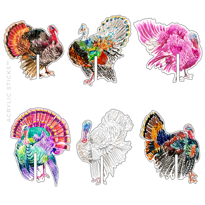 GROUP OF GOBBLE GOBBLE ACRYLIC DRINK CLIP COMBO