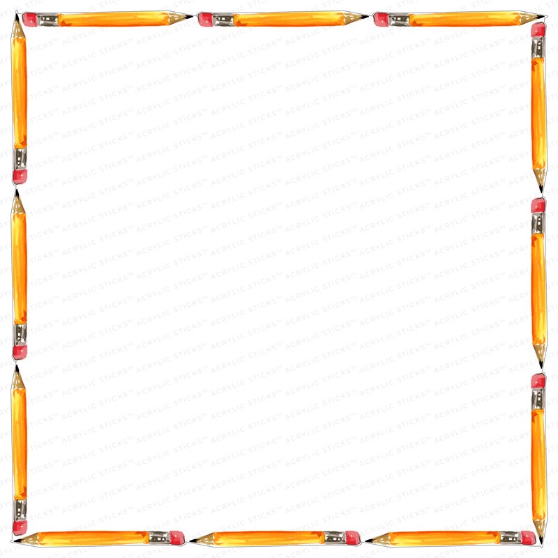 PRE-ORDER ITEM!!  PENCILS ACRYLIC FRAMED CHARCUTERIE & SNACK BOARD