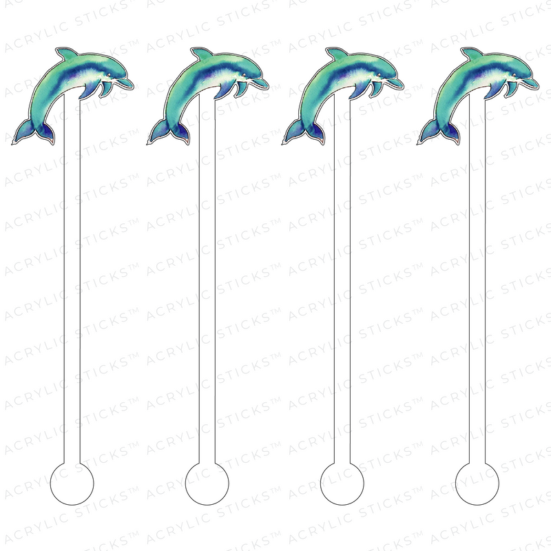 AQUA DOLPHIN ACRYLIC STIR STICKS
