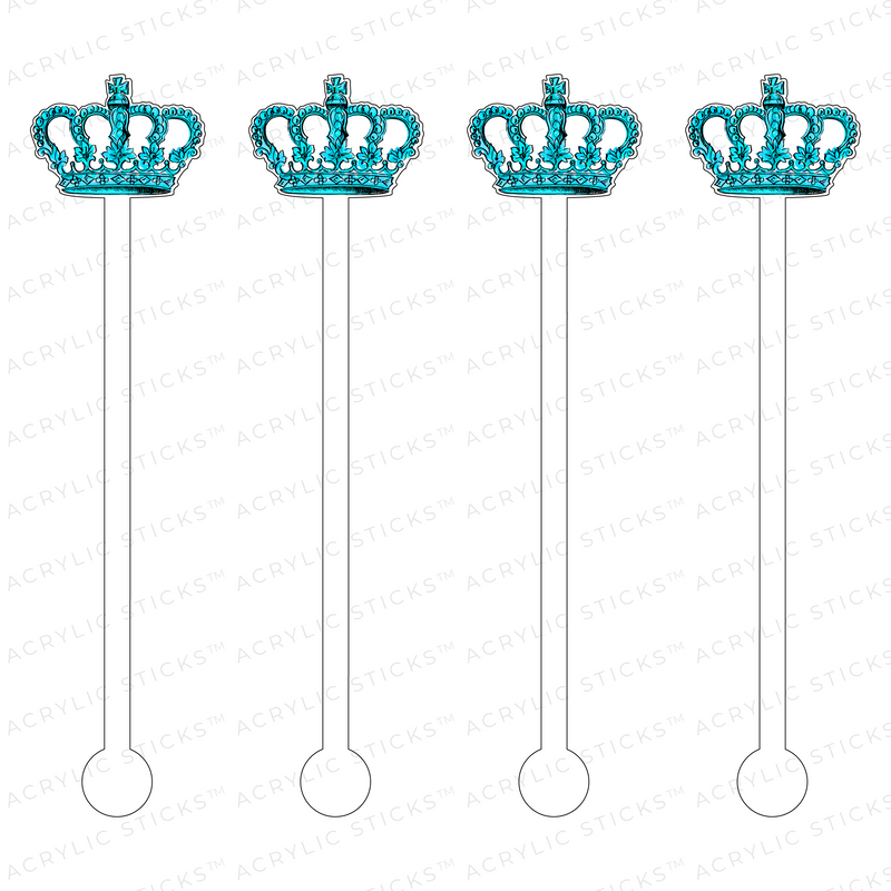 AQUA CROWN ACRYLIC STIR STICKS