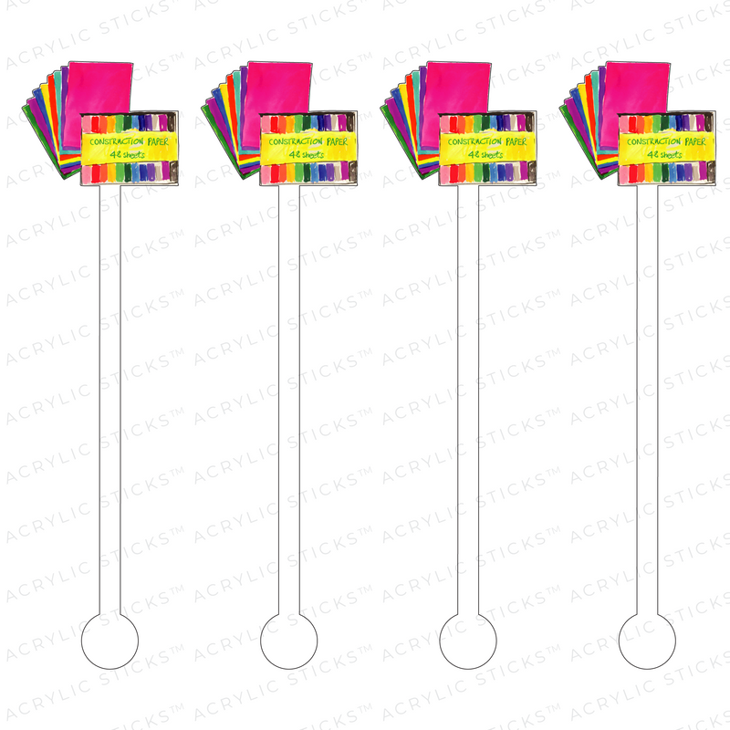 CONSTRUCTION PAPER ACRYLIC STIR STICKS