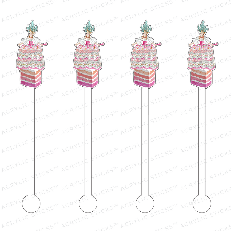 DARLING, LET THEM EAT CAKE ACRYLIC STIR STICKS