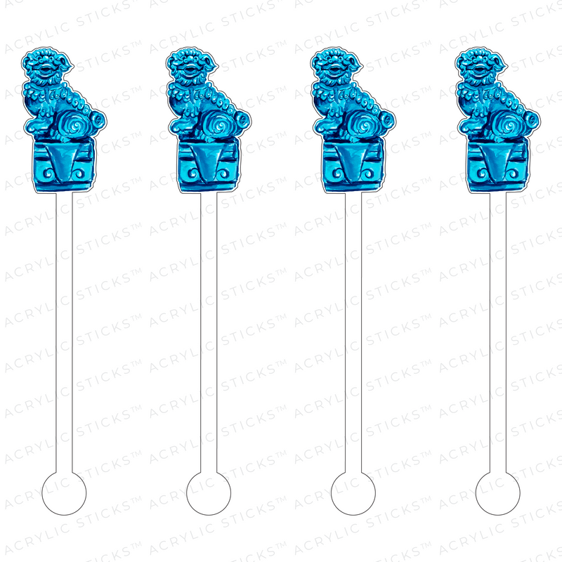 A BLUE FOO ACRYLIC STIR STICKS