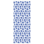 BLUE & WHITE GARDEN ROSES DESIGNER GIFT WRAP ROLL