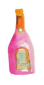 FUCHSIA CHAMPAGNE ACRYLIC STIR STICKS