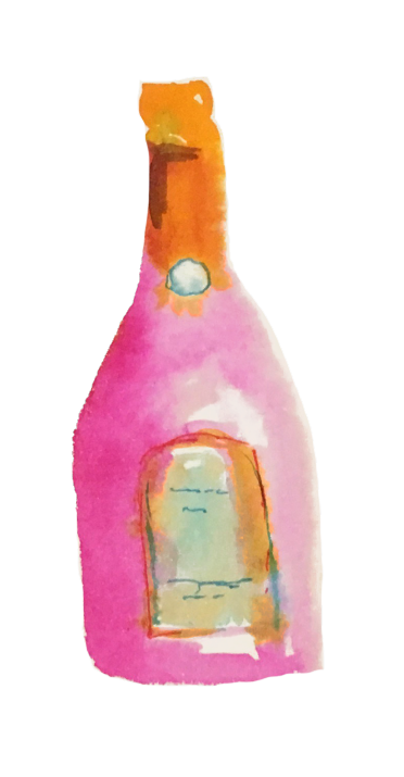 FUCHSIA CHAMPAGNE ACRYLIC STIR STICKS