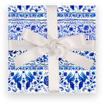 BLUE & WHITE CHINOISERIE DESIGNER GIFT WRAP ROLL