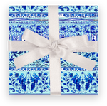 TIFFANY BLUE CHINOISERIE DESIGNER GIFT WRAP ROLL