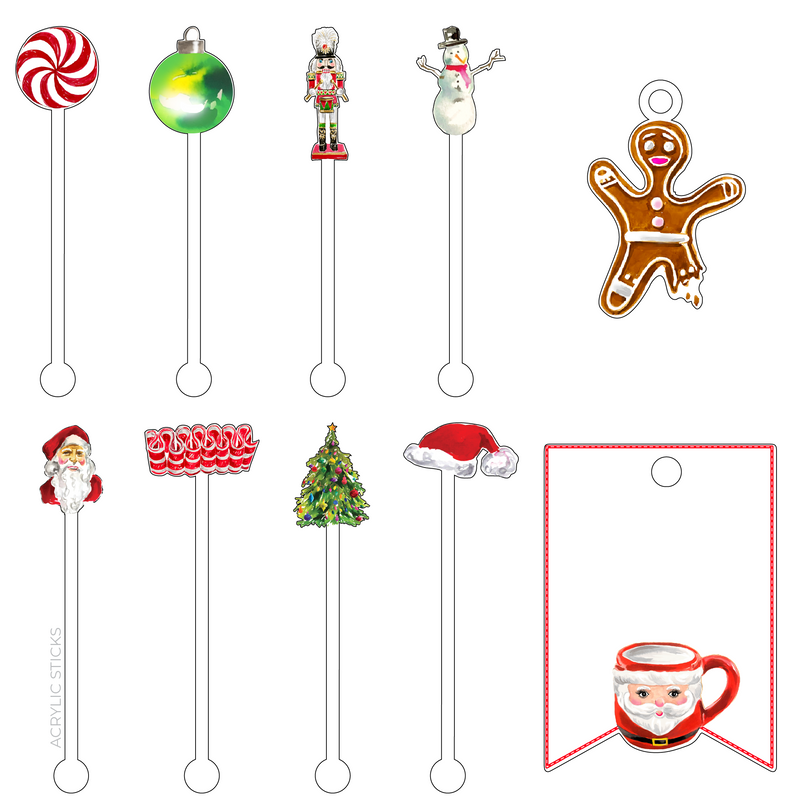 CLASSIC CHRISTMAS ACRYLIC BUNDLE SET*