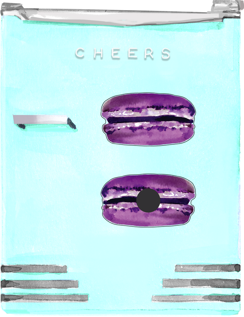LAVENDER MACARON DESIGNER ACRYLIC MAGNET*