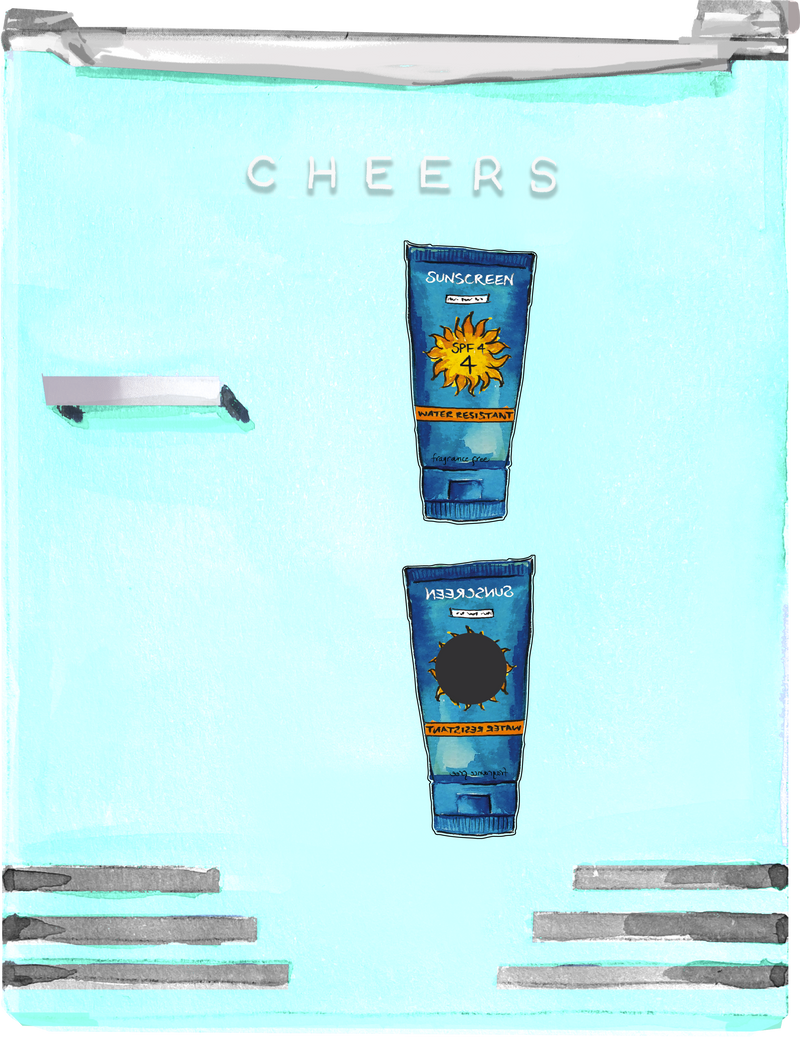 SUNSCREEN DESIGNER ACRYLIC MAGNET*