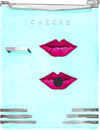 TIGHT LIPPED LIPS DESIGNER ACRYLIC MAGNET*