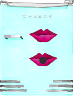 TIGHT LIPPED LIPS DESIGNER ACRYLIC MAGNET*