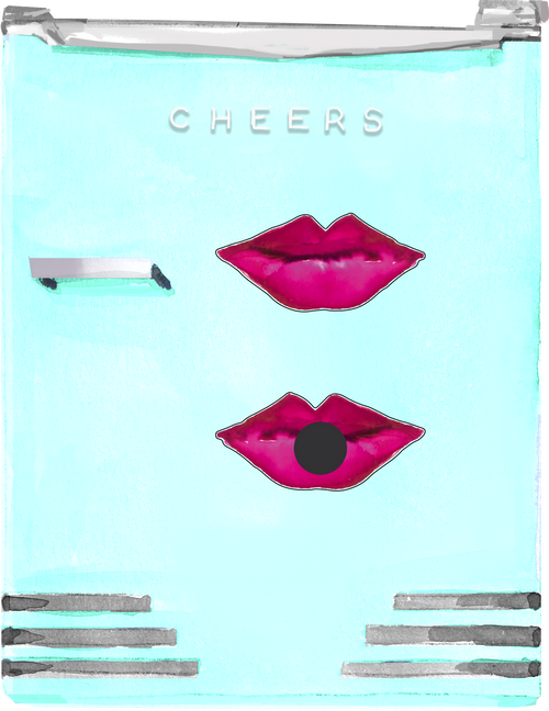 TIGHT LIPPED LIPS DESIGNER ACRYLIC MAGNET*