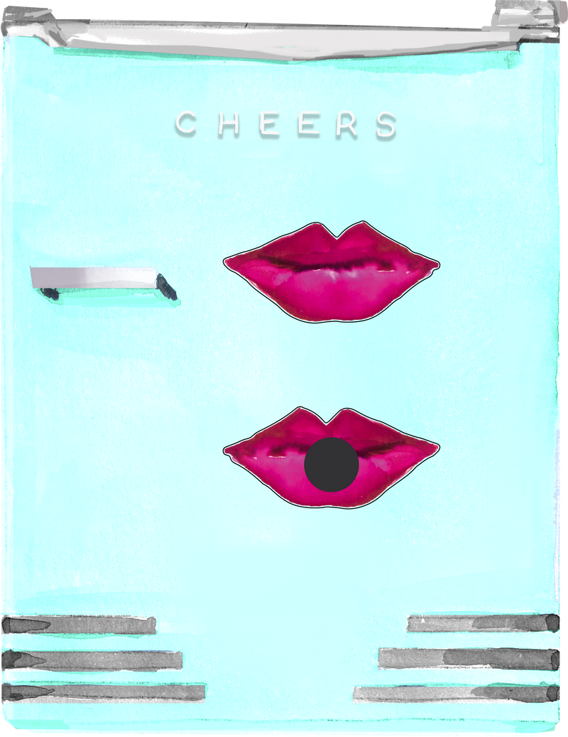 TIGHT LIPPED LIPS DESIGNER ACRYLIC MAGNET*