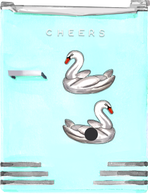 SWAN FLOATY DESIGNER ACRYLIC MAGNET