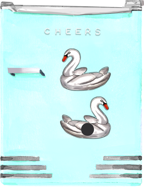 SWAN FLOATY DESIGNER ACRYLIC MAGNET