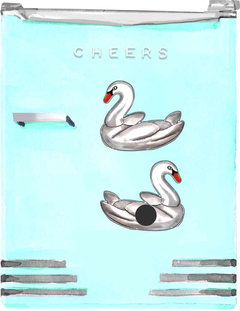 SWAN FLOATY DESIGNER ACRYLIC MAGNET