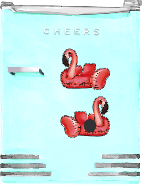 FLAMINGO FLOATY DESIGNER ACRYLIC MAGNET