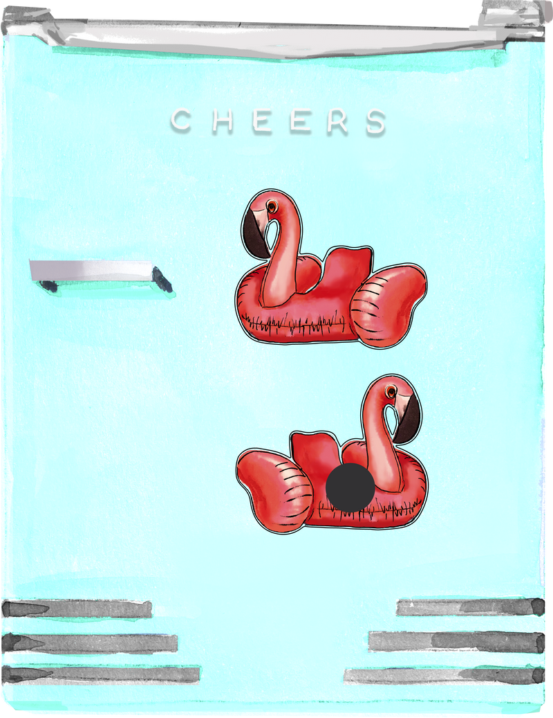 FLAMINGO FLOATY DESIGNER ACRYLIC MAGNET