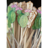 CUSHION CACTUS WITH PINK BLOOM ACRYLIC STIR STICKS