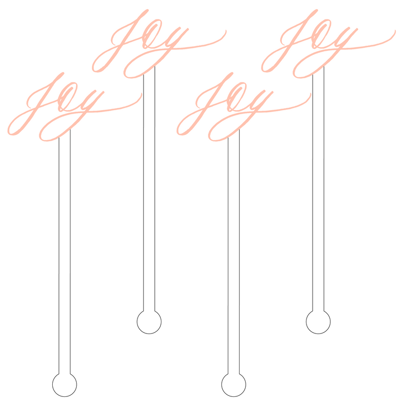 AS X SIMPLY JESSICA MARIE JOY SOFT PINK ACRYLIC STIR STICKS