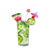 PINK GARDEN PEONY ACRYLIC STIR STICKS
