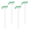 AS X SWEET CAROLINE DESIGNS GREEN RIBBON CANDY ACRYLIC STIR STICKS