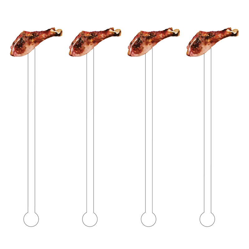 SMOKED TURKEY LEG ACRYLIC STIR STICKS