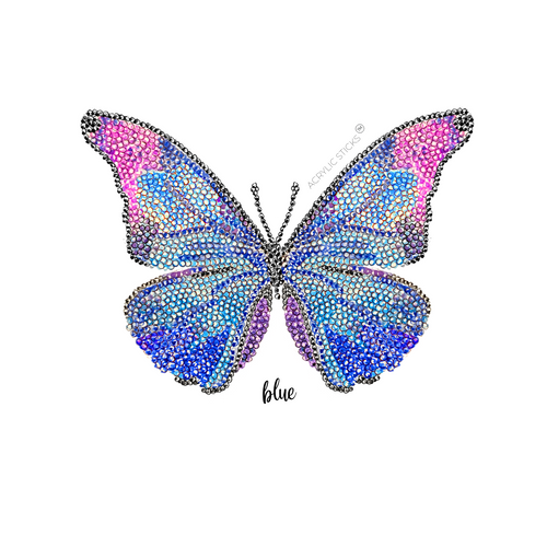 SIGNATURE STUDDED SERIES OVERSIZED COUTURE BUTTERFLY ACRYLIC WALL DECAL*