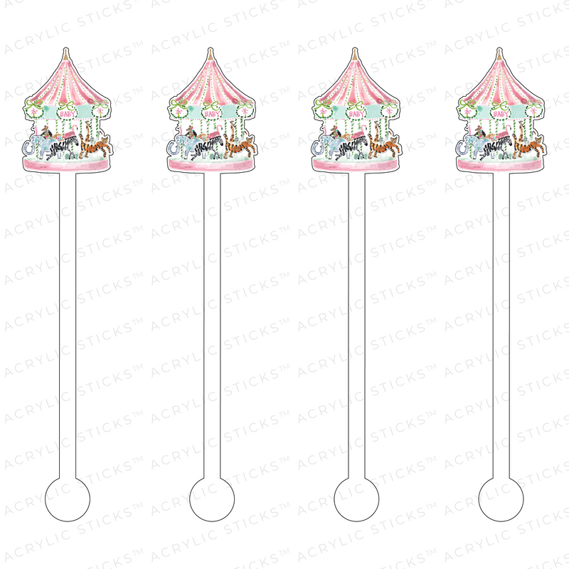 AS X EVELYN HENSON BABY CAROUSEL ACRYLIC STIR STICKS