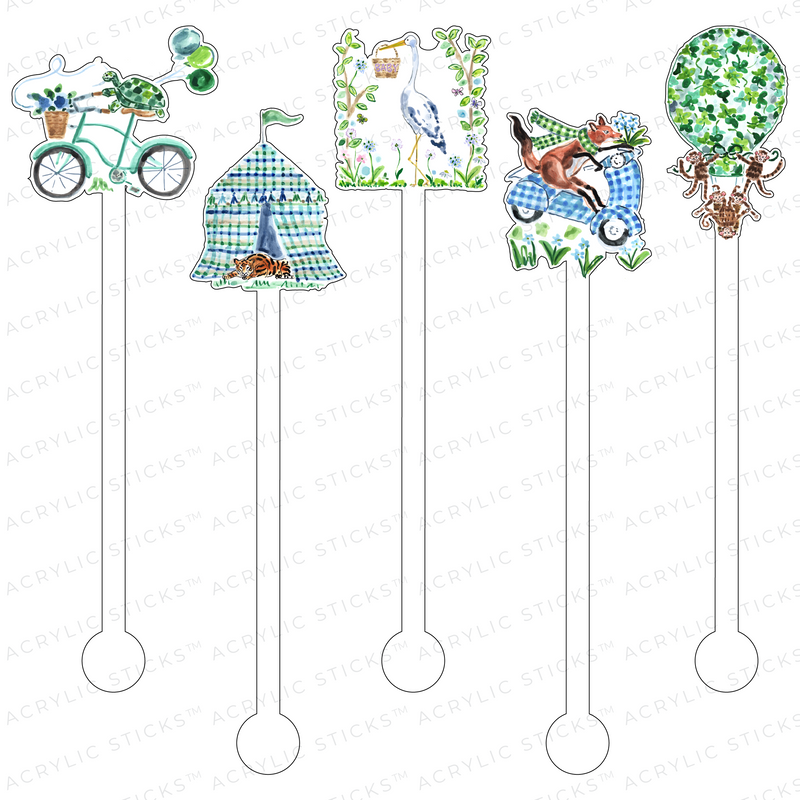 AS X EVELYN HENSON BABY BOY MILESTONE ACRYLIC STIR STICKS COMBO