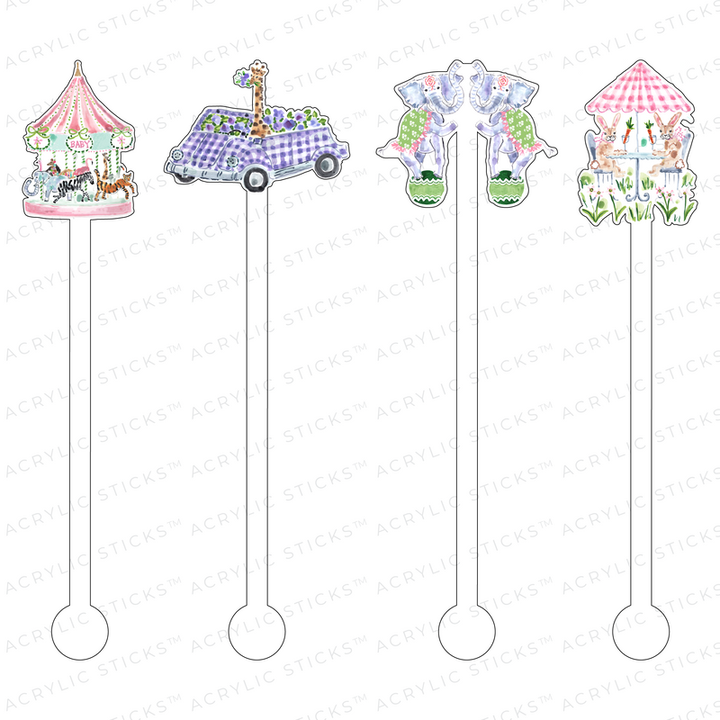 AS X EVELYN HENSON BABY GIRL MILESTONE ACRYLIC STIR STICKS COMBO