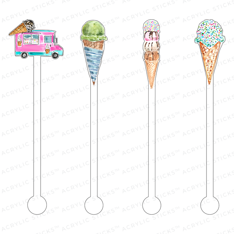 AS X EVELYN HENSON I-SCREAM ACRYLIC STIR STICKS COMBO