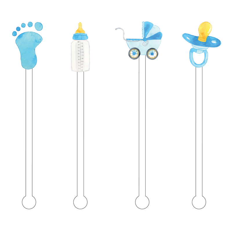 BABY BOY ACRYLIC STIR STICKS COMBO