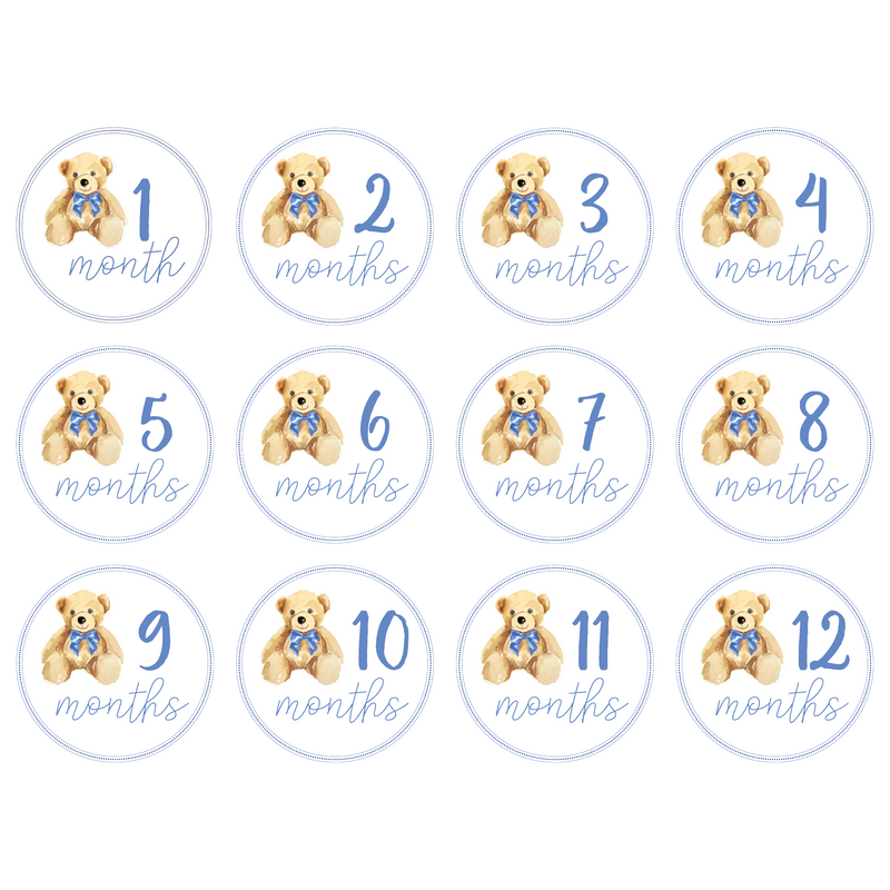 BABY BOY BY-THE-MONTH ACRYLIC BABY MEDALLIONS*