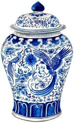 BLUE & WHITE GINGER JAR SHATTER STICK BUNDLE*