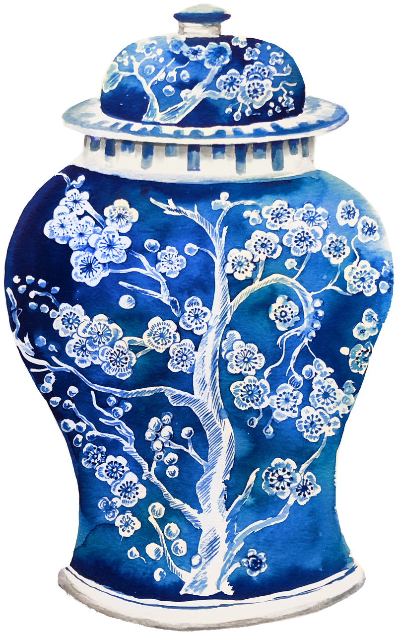 BLUE & WHITE GINGER JAR SHATTER STICK BUNDLE*