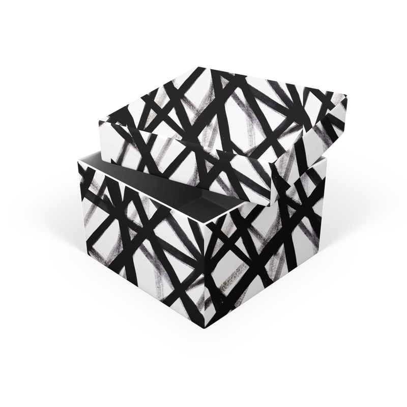 B&W GRAFFITI TWO-PIECE DESIGNER GIFT BOX*