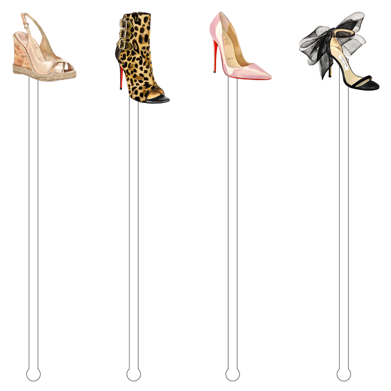 FOOT FASHION 'BUBBLY'S' ACRYLIC DRINK MARKERS