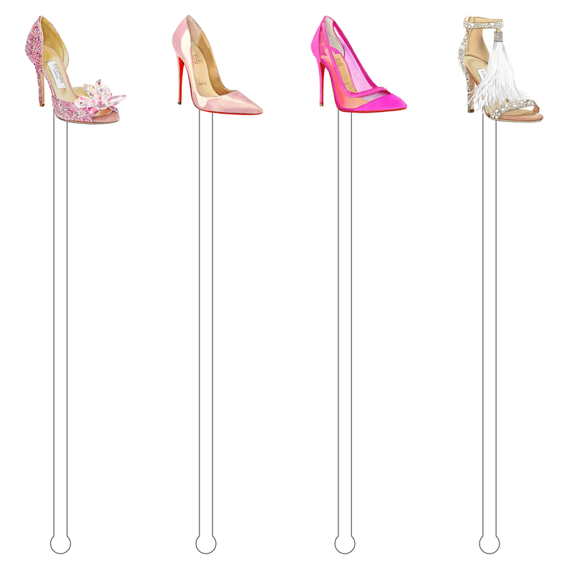 COUTURE FOOT PARTY 'BUBBLY'S' ACRYLIC DRINK MARKERS