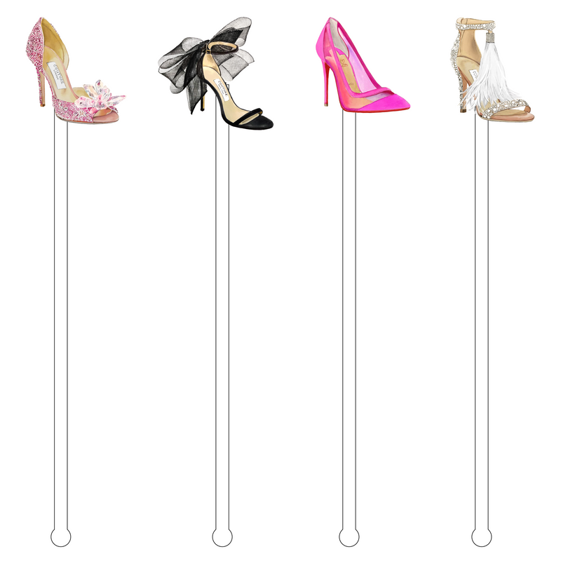 FASHIONABLE FEET 'BUBBLY'S' ACRYLIC DRINK MARKERS
