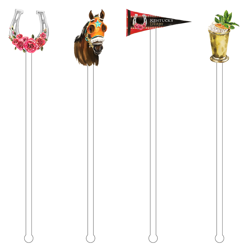 DOING THE DERBY 'BUBBLY'S' ACRYLIC DRINK MARKERS