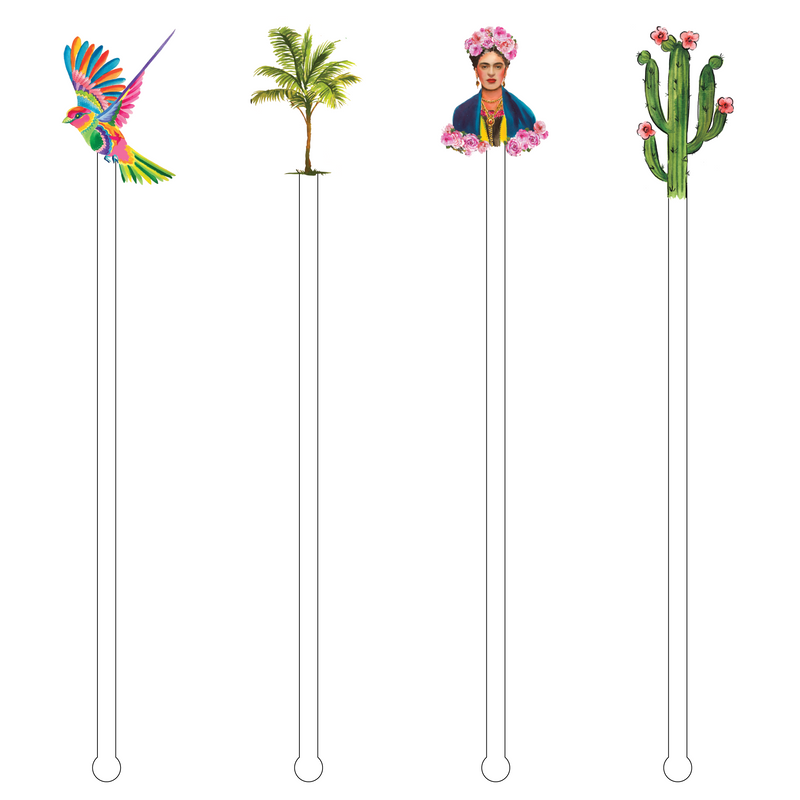 DESTINATION MEXICO 'BUBBLY'S' ACRYLIC DRINK MARKERS