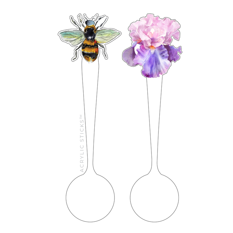 BUMBLEBEE IRIS ACRYLIC CANOODLE SPOON COMBO