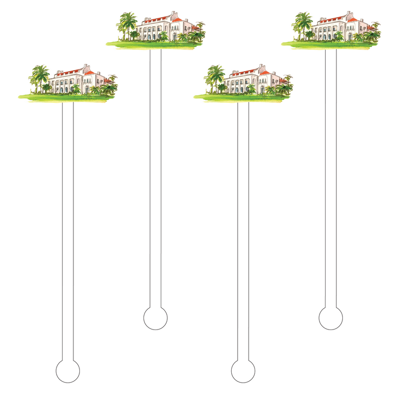 THE FLAGLER MUSEUM ACRYLIC STIR STICKS