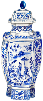 BLUE & WHITE GINGER JAR SHATTER STICK BUNDLE*