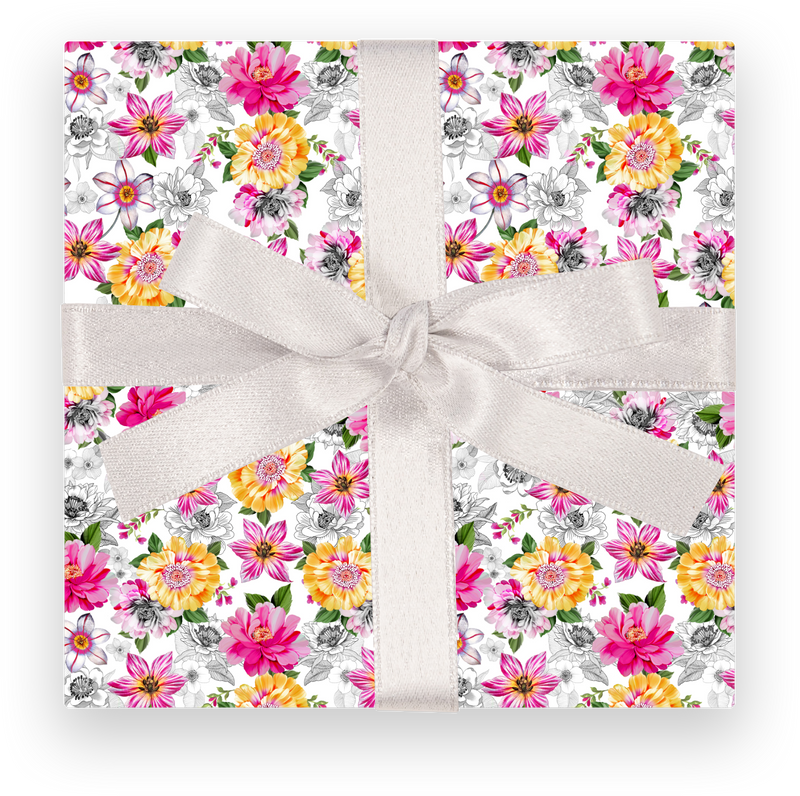 BEAUTEOUS BLOOMS DESIGNER GIFT WRAP ROLL